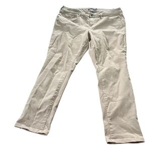 Torrid Womens Beige Boyfriend Straight Pants Vintage Stretch Size 14 Short
